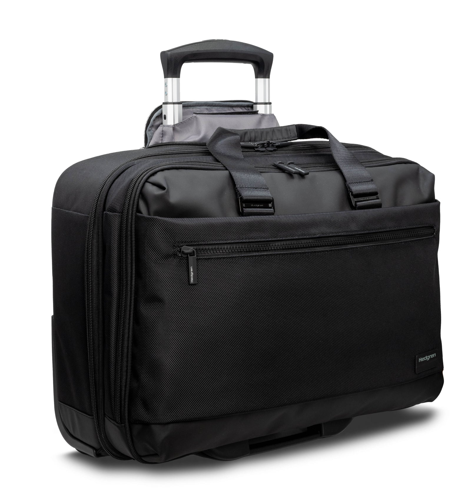 Hedgren Next Card Rolling Tote Trolley 15,6 inch + RFID Black