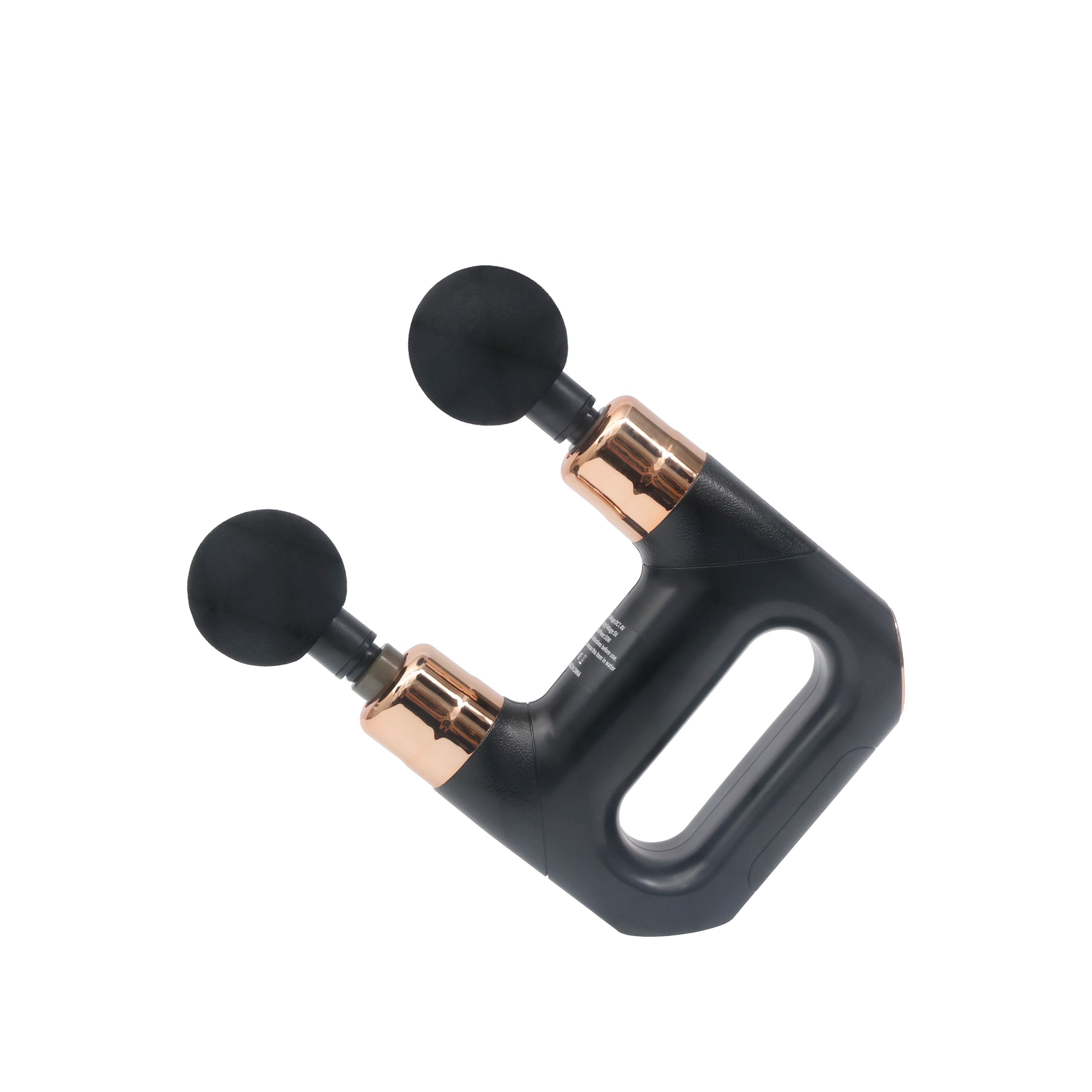 Massagepistole Doppelkopf schwarz/gold