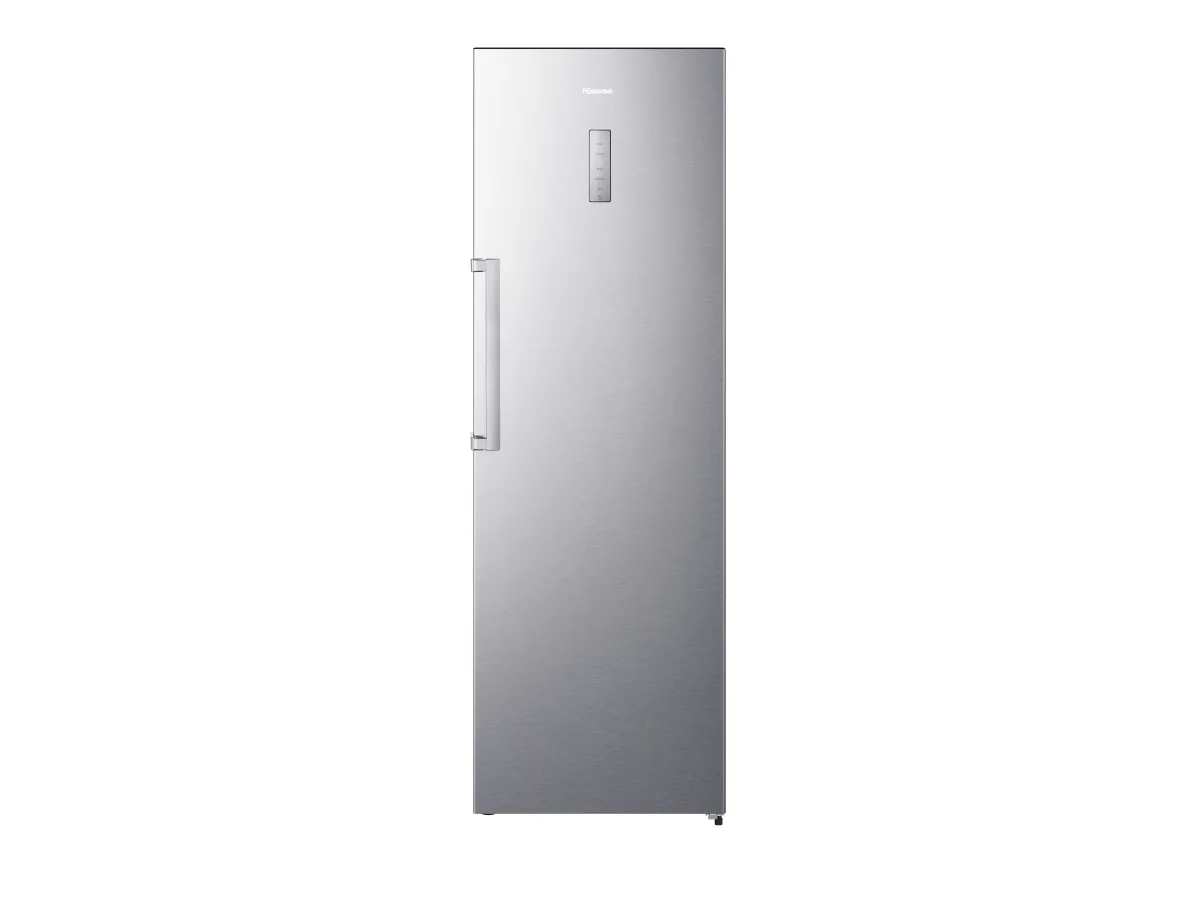 Hisense RL481N4BIE - Køleskab - bredde: 59.5 cm - dybde: 65.1 cm - højde: 185.5 cm - 370 liter - Klasse E - rustfrit stål/grå