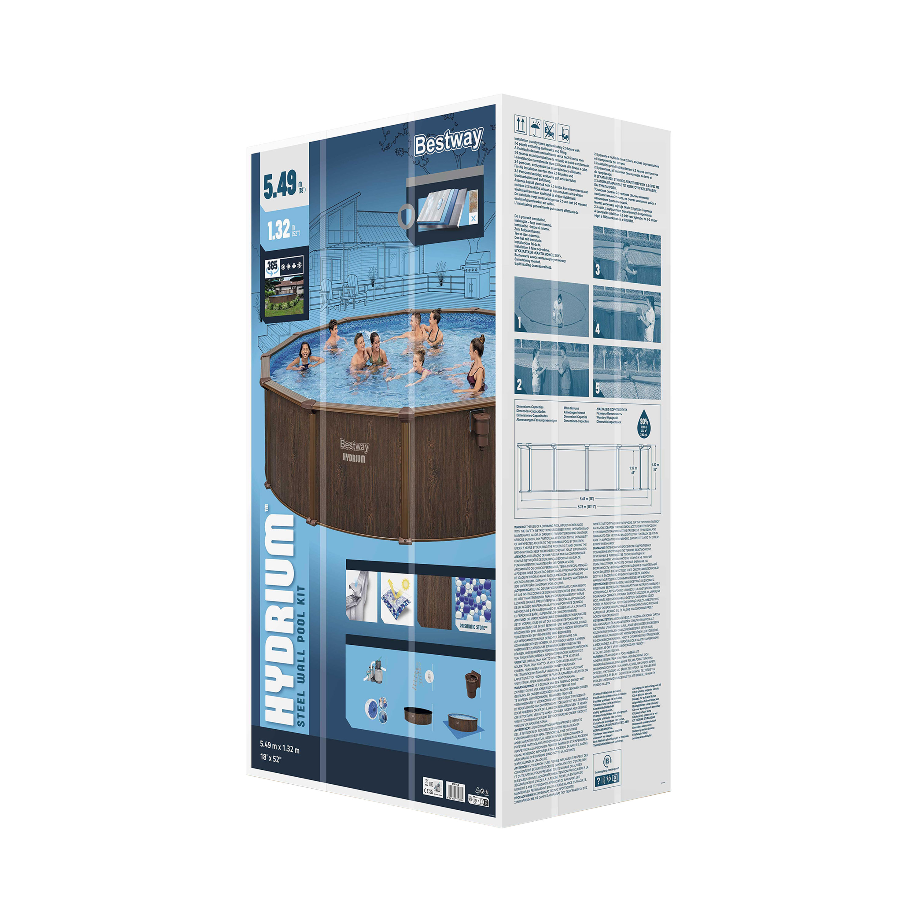 Bestway Pool Hydrium Komplett-Set 550 x 130 cm