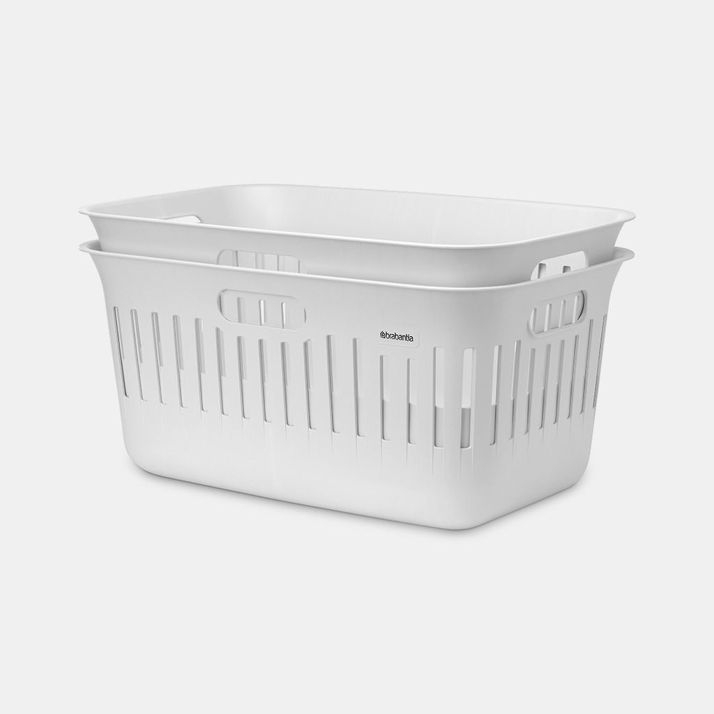 Collect-It Wasmand 40 liter, set van 2 - White