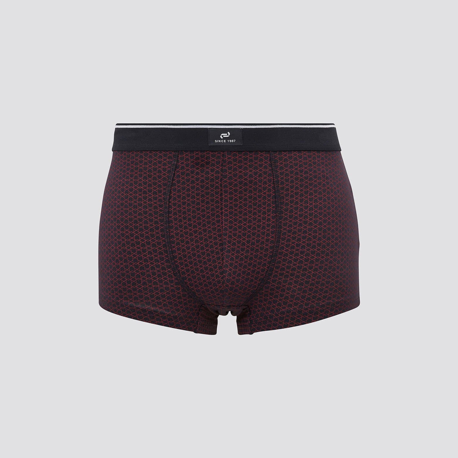 Lot de 3 boxers fantaisie coton issu de l'agri. bi Bordeaux