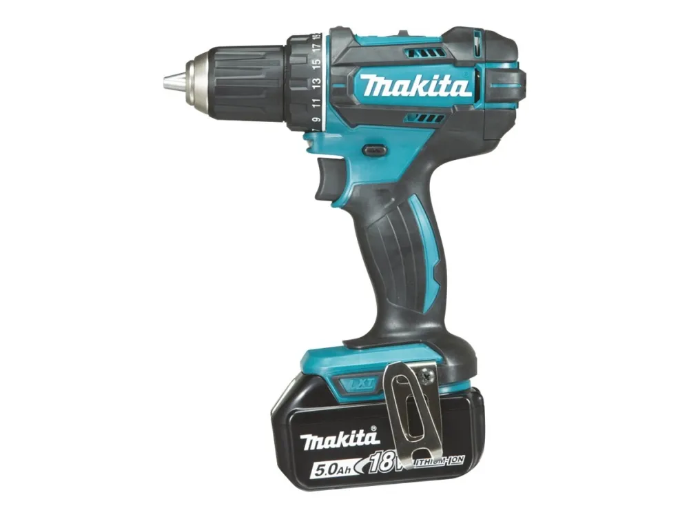 Makita DDF482RTJ 18V LI-ION Kompakt Boremaskine - inkl. 2 x 5Ah batterier, oplader, MAKPAC Box