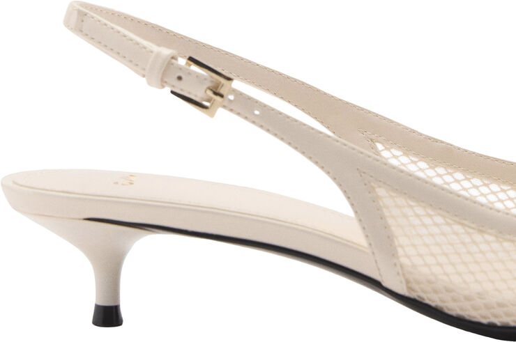 MANGO Heeled mesh heel shoes White