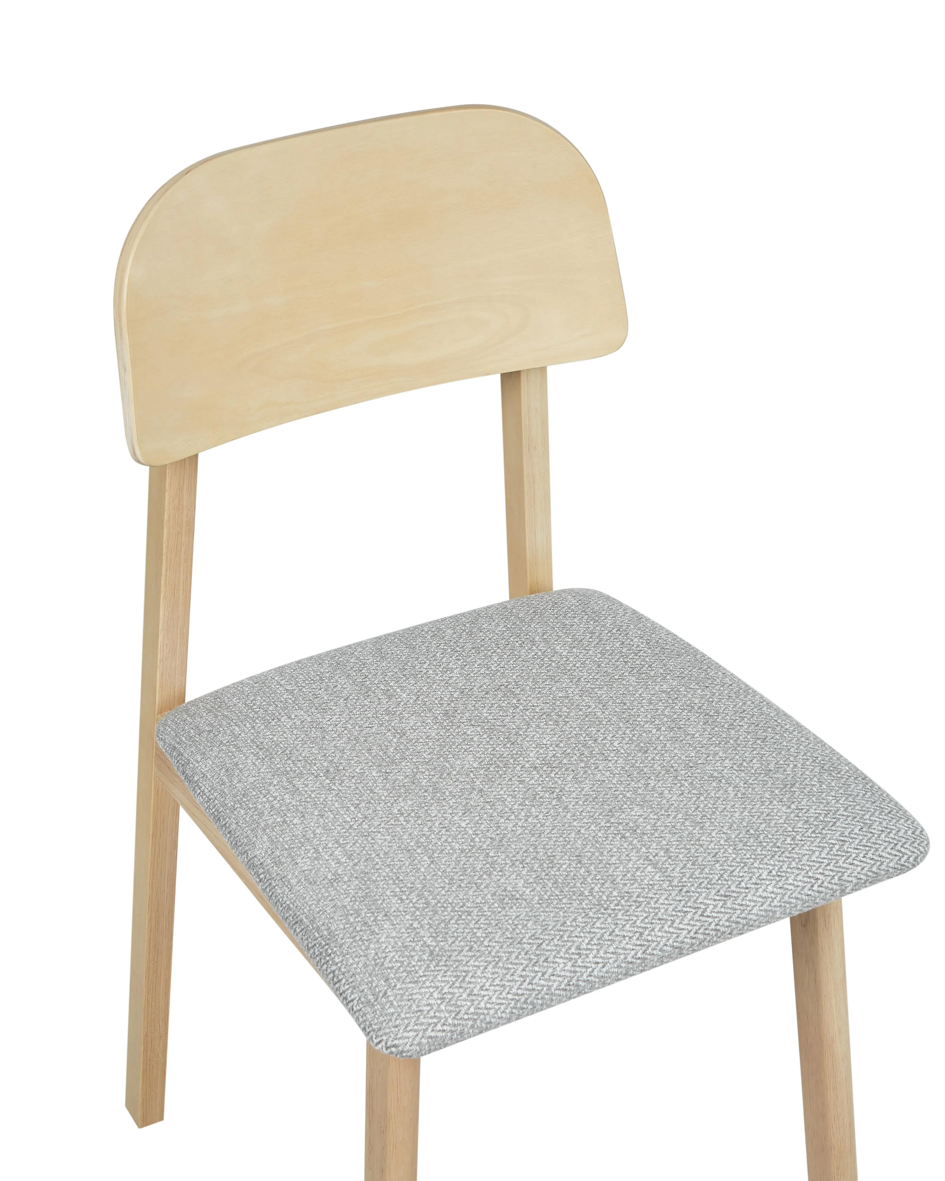 Set van 2 eetkamerstoelen SCANDIA Hout Lichtgrijs
