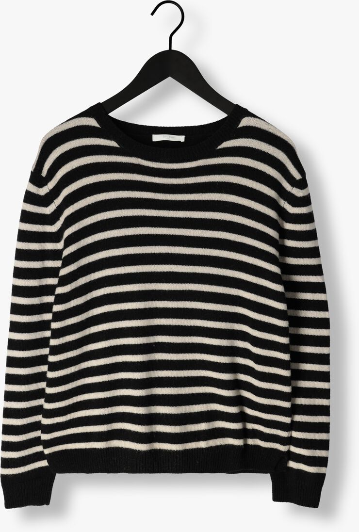 BY-BAR zwarte by-bar trui jet stripe pullover