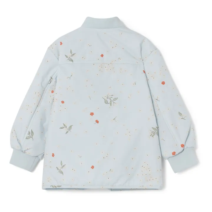 garbo&friends Veste Rembourrée Fleurie Matières Recyclées | Bleu ciel