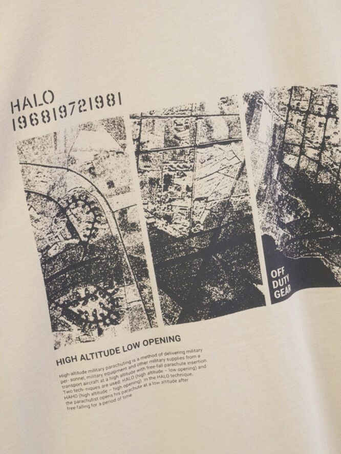 Newline HALO HALO MAP T-SHIRT Oyster gray