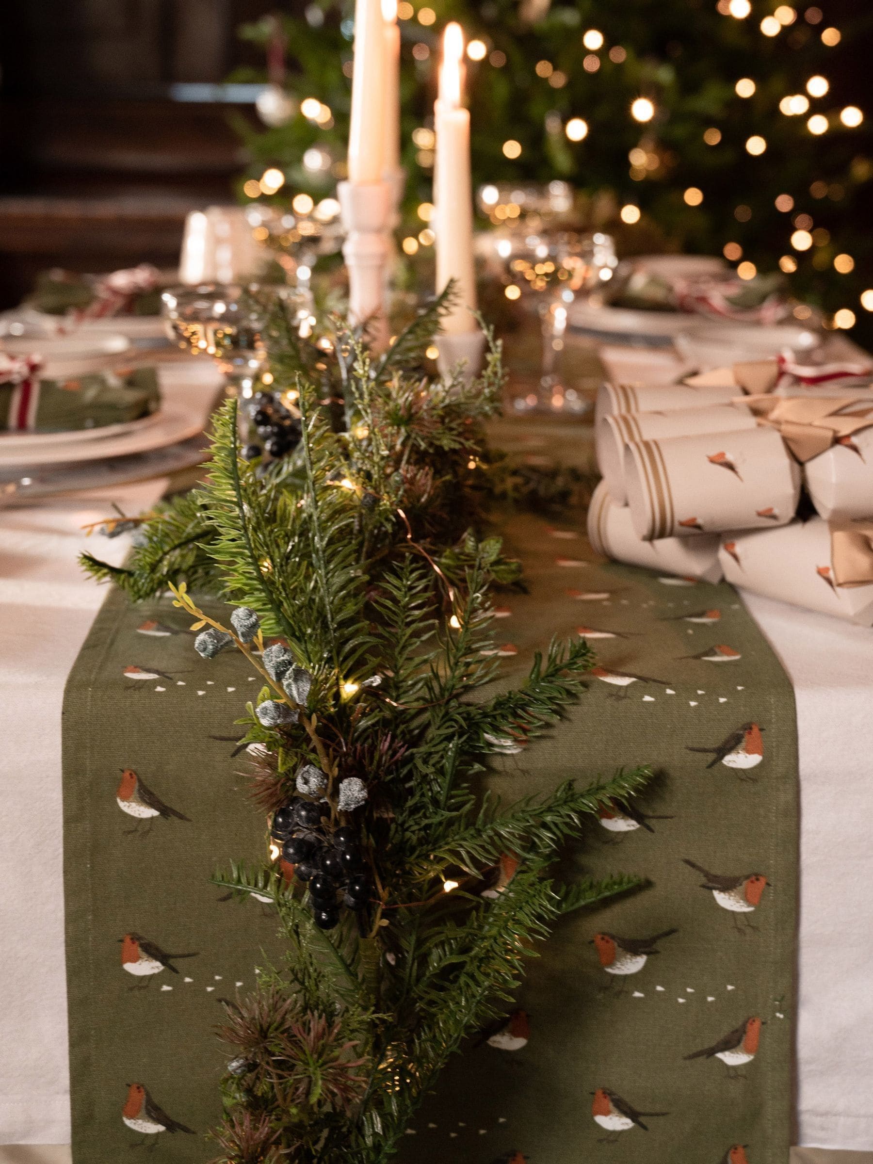 Sophie Allport Robin Green Table Runner