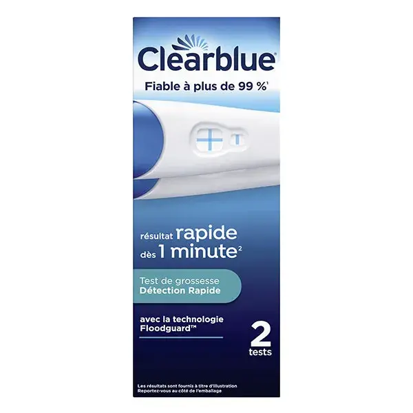 Caixa com 2 testes de gravidez Clearblue