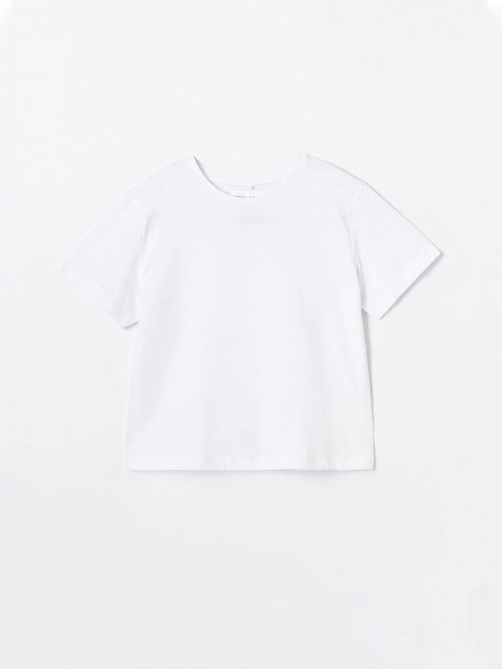 Pacote com 4 camisetas lisas de manga curta - Lilás