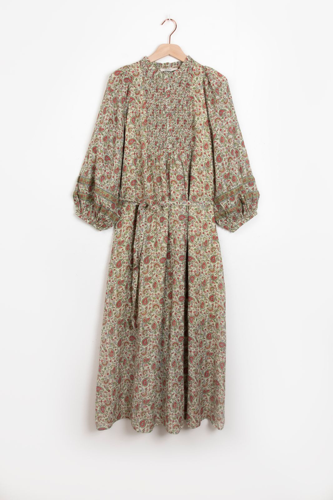 Groene maxi jurk met paisley print