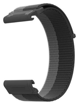 Bracelet de montre Coros 26mm Nylon Noir/Gris