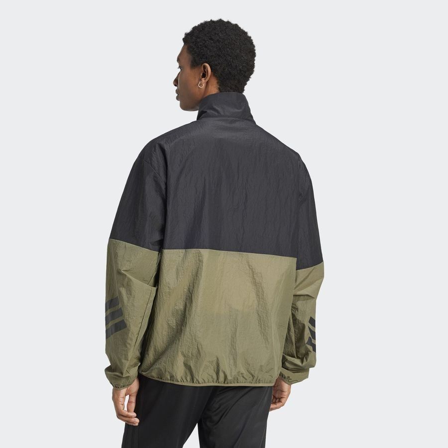 Adidas Sweat-shirt toile demi-zip 3 bandes Future Icons