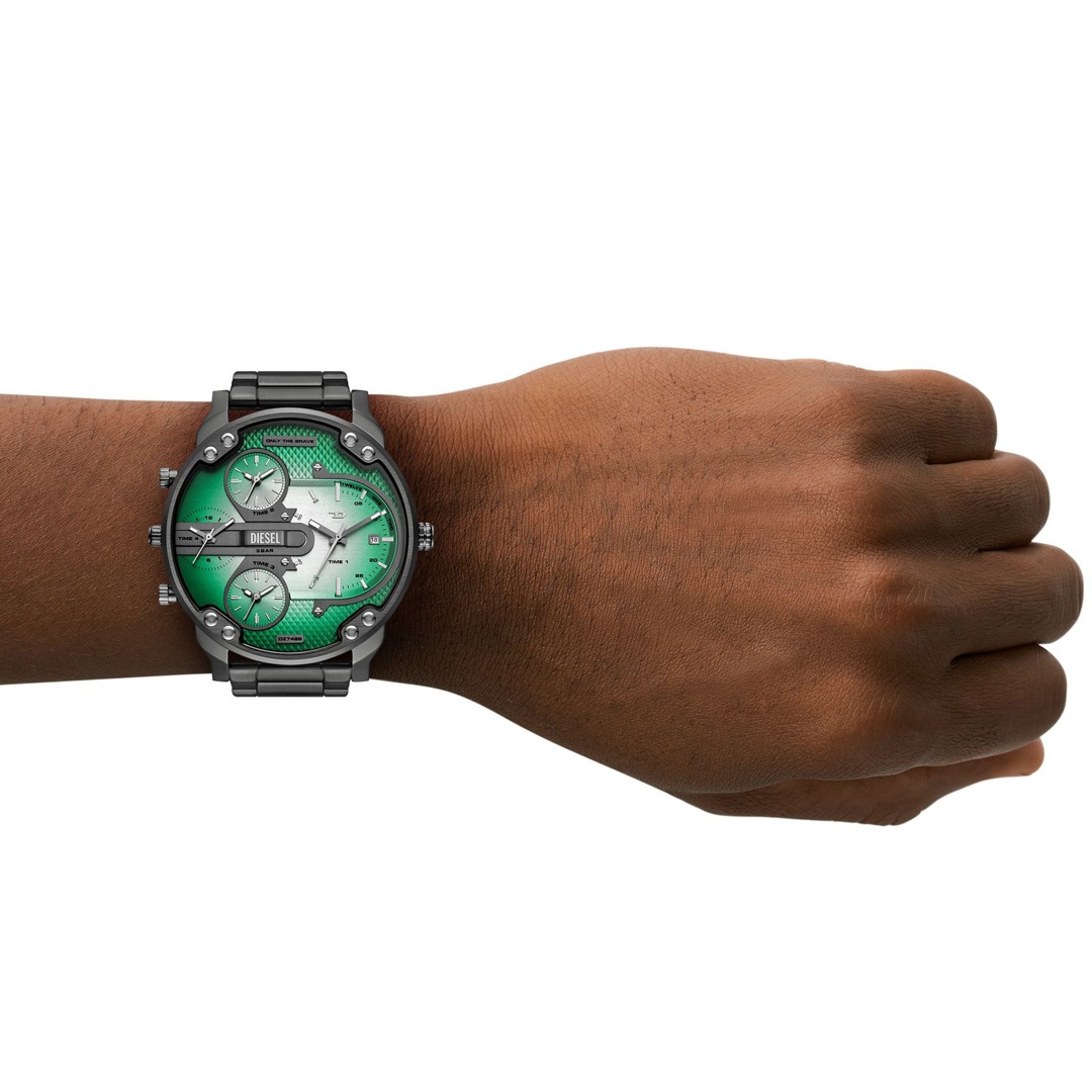 Diesel Mr. Daddy Slim Chronograph Grau / Grün