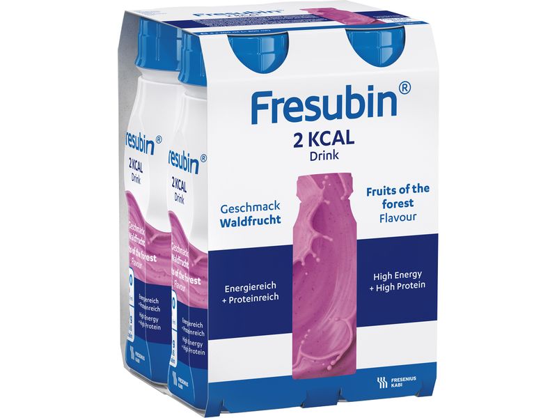 Fresubin 2 kcal Drink Waldfrucht 4 x 200 ml Hochkalorische Trinknahrung für besondere medizinische Zwecke