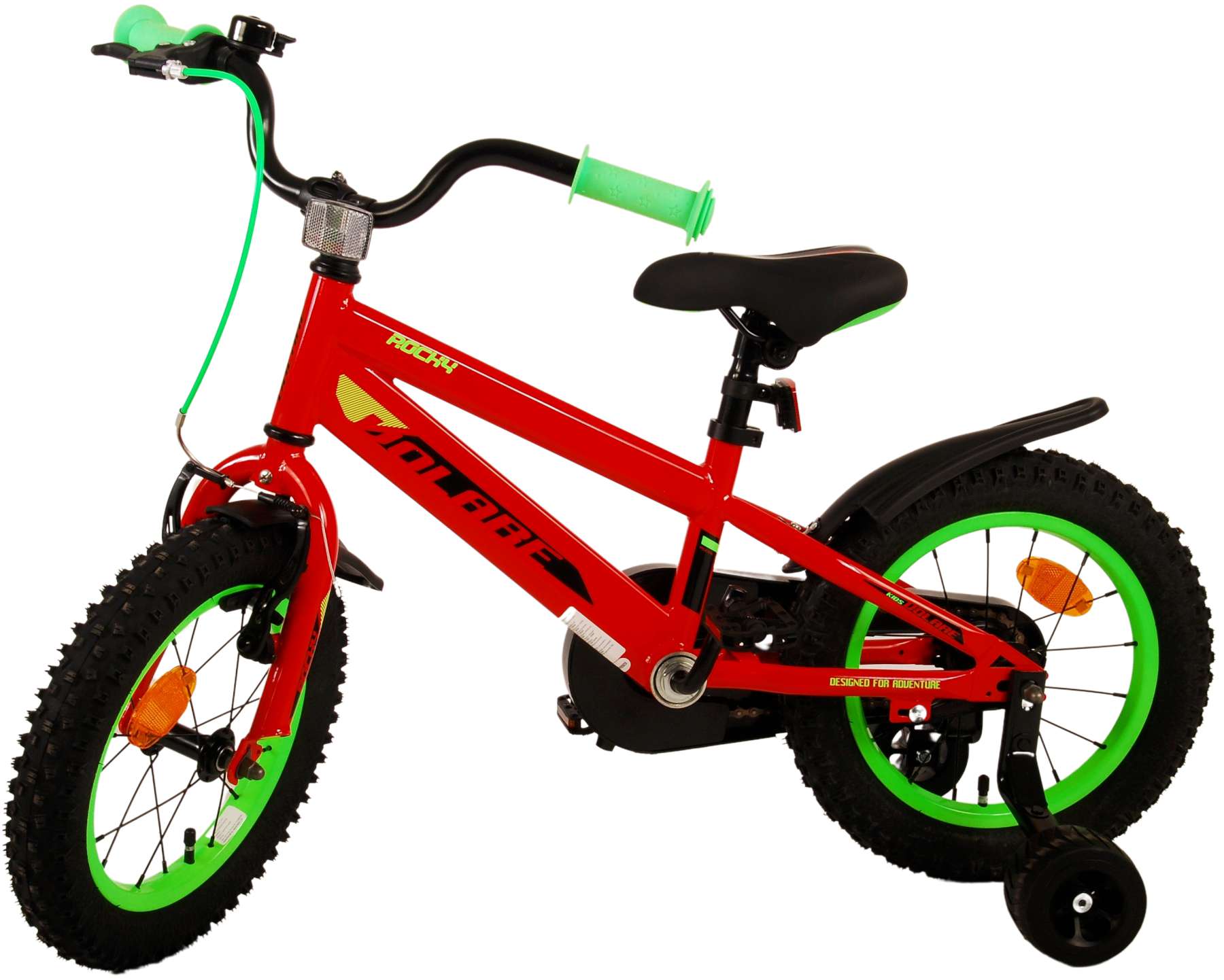 TPFSports Rocky Kinderfahrrad - Jungen - 14 Zoll - Rücktritt + Handbremse - Rot