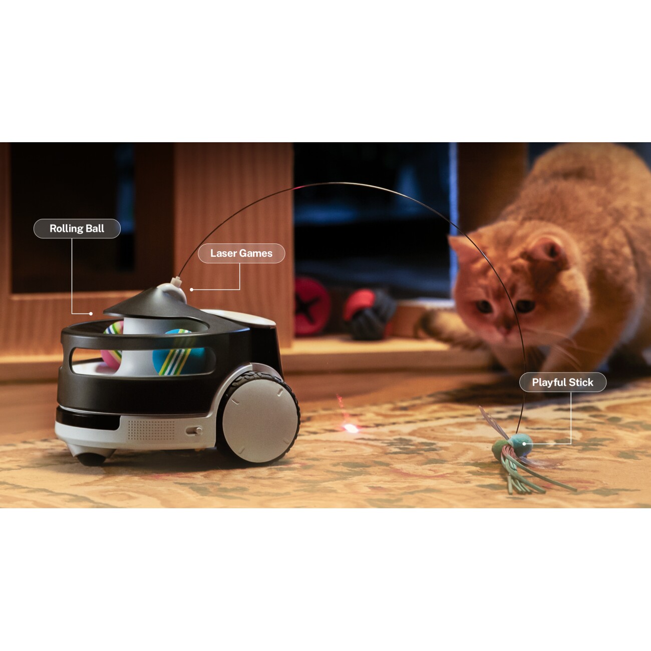 Enabot Rola PetPal - Mobile Haustierkamera + Spielzeugmodul
