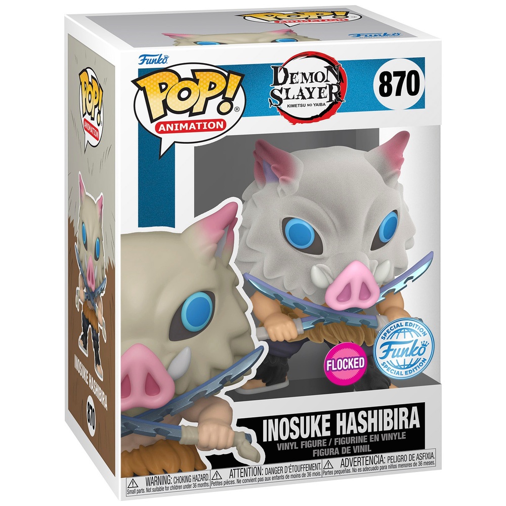 POP! Vinyl Animation 870: Demon Slayer - Inosuke Hashibira (beflockt)
