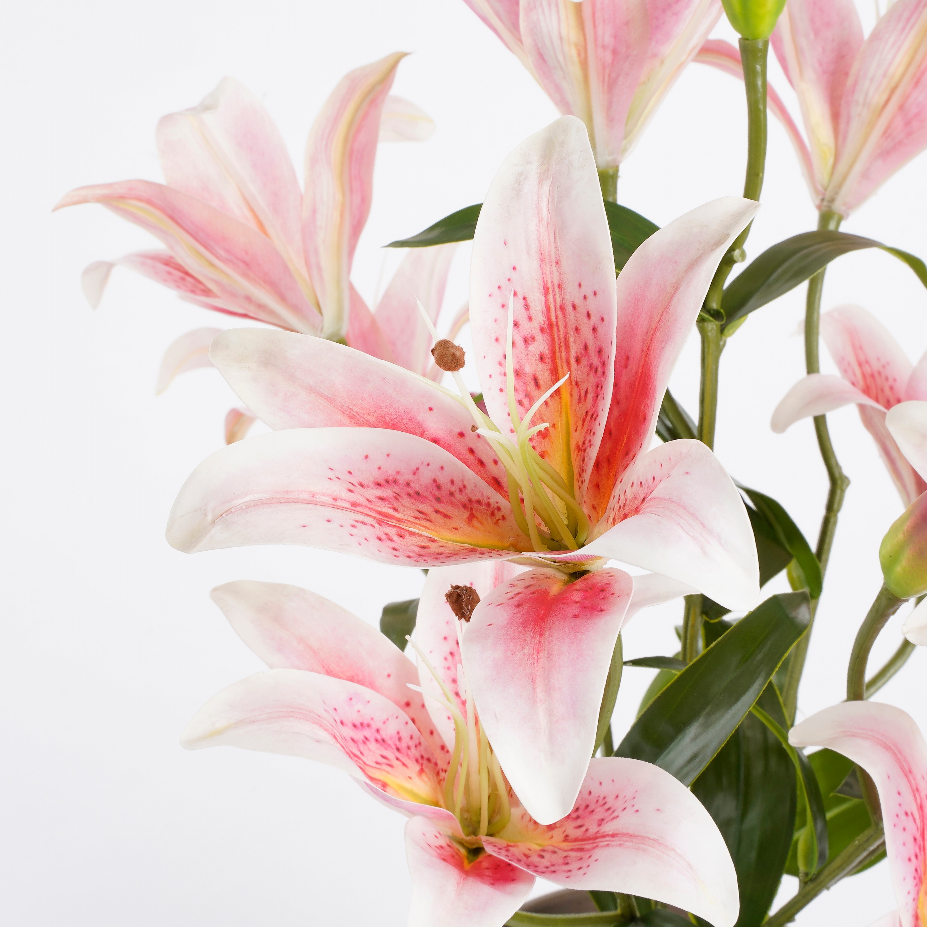 Mica decorations - lis tigré artificielle rose en pot h47