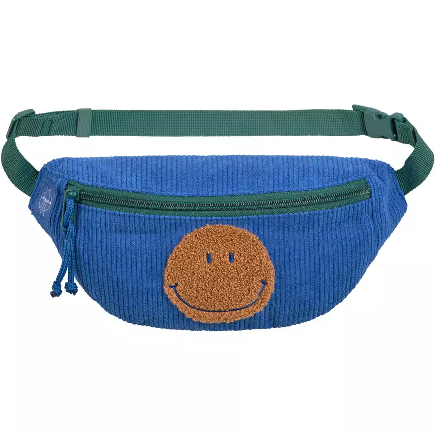 LÄSSIG Mini Bauchtasche Cord Little Gang - Smile, Blau
