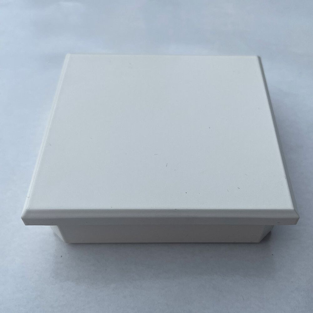 STOLPEHATT RECAL 70X70MM ALUMINIUM HVIT