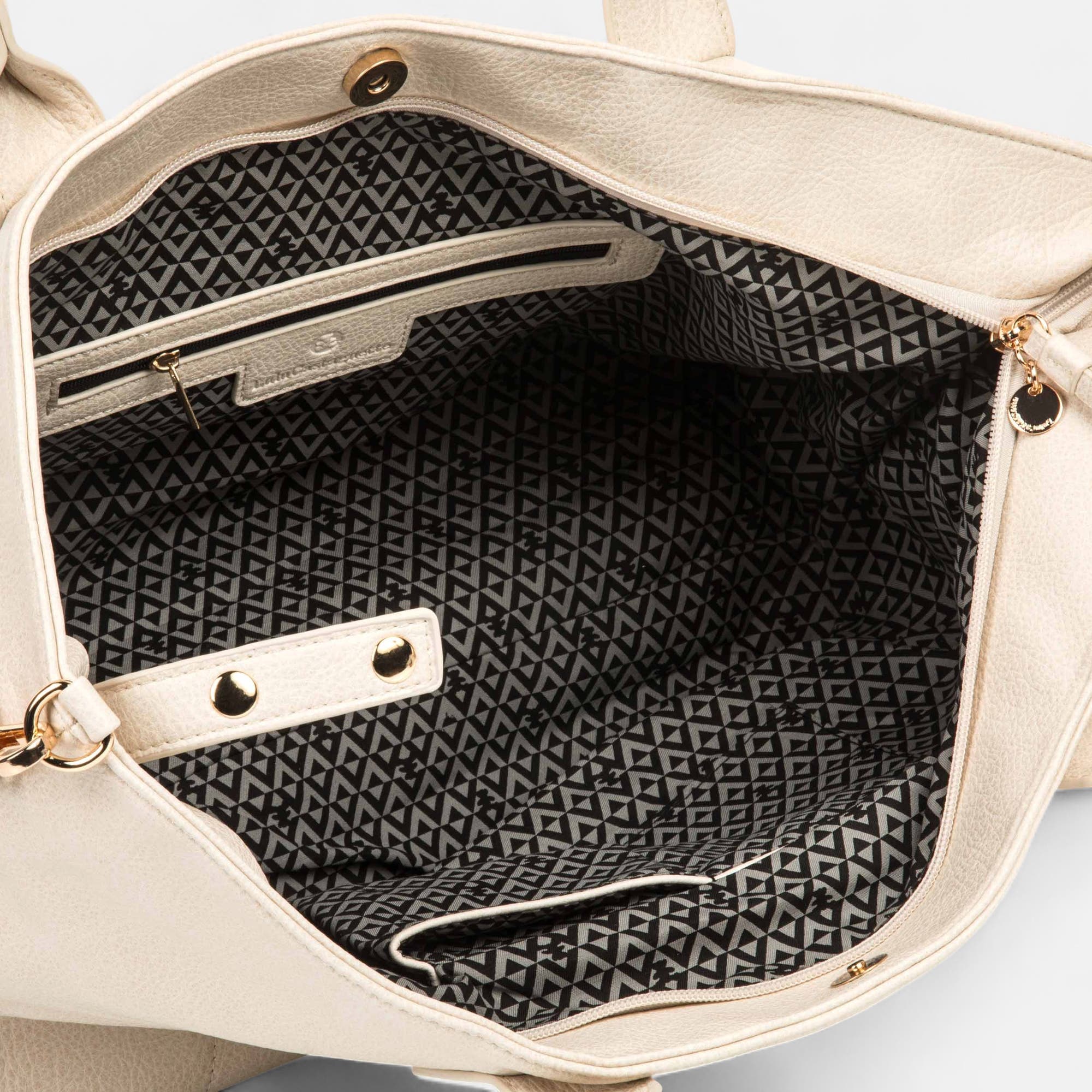 Sac de shopping beige