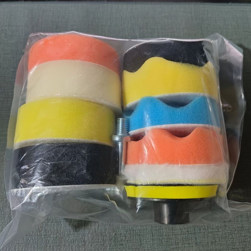 11- 3 Inch Auto Polijstspons Zelfklevende Platte Golf Waxset Wollen Wiel Parabolisch Wiel