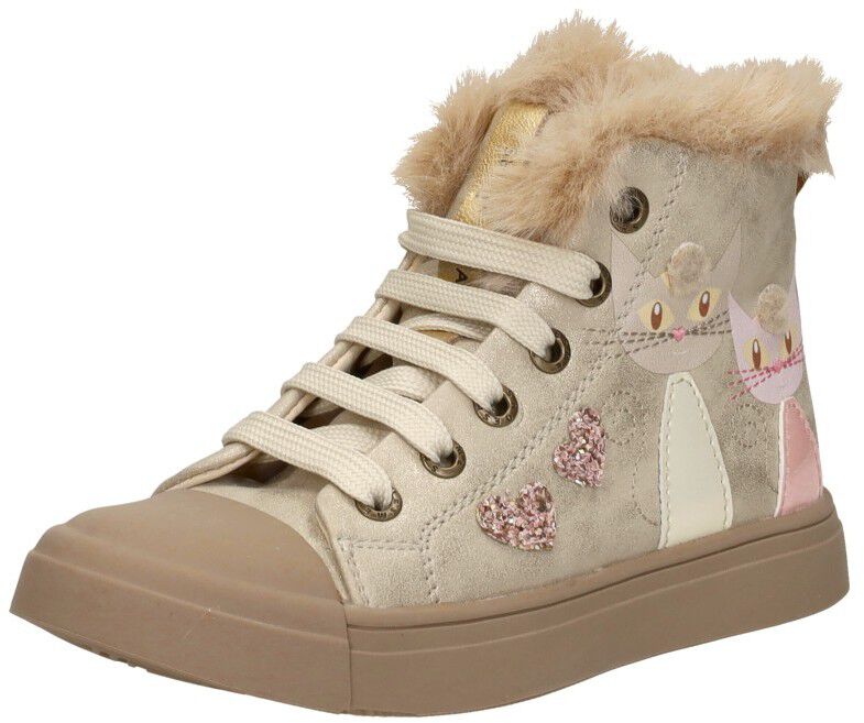 Shoesme Veterschoen hoog goudkleur