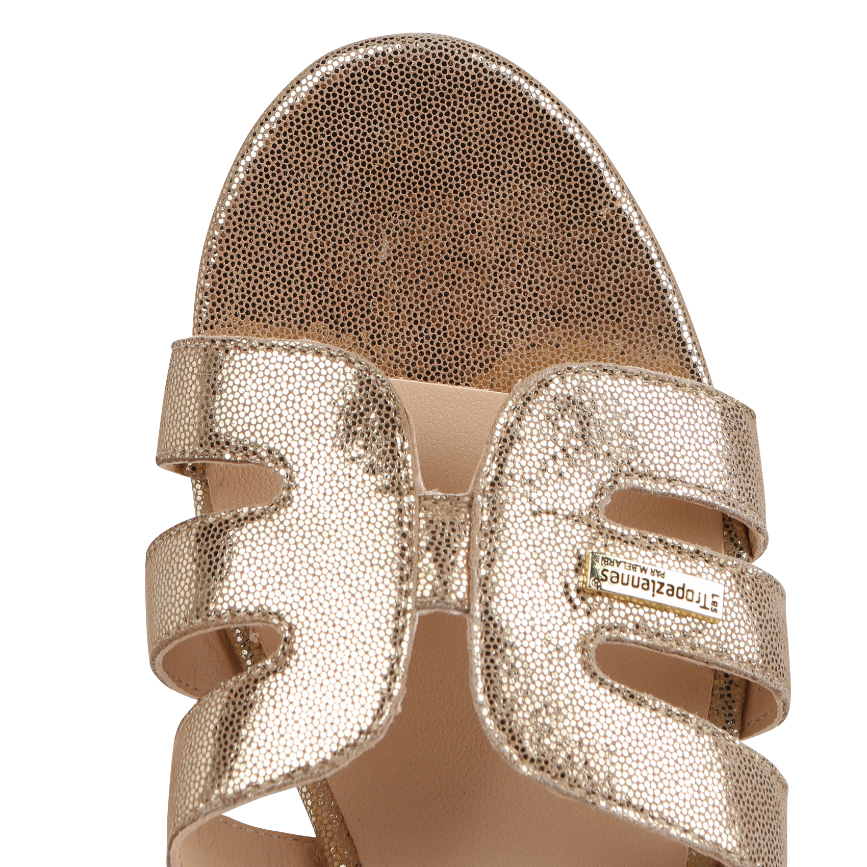 LIVIA - Sandales à talons en cuir | Doré