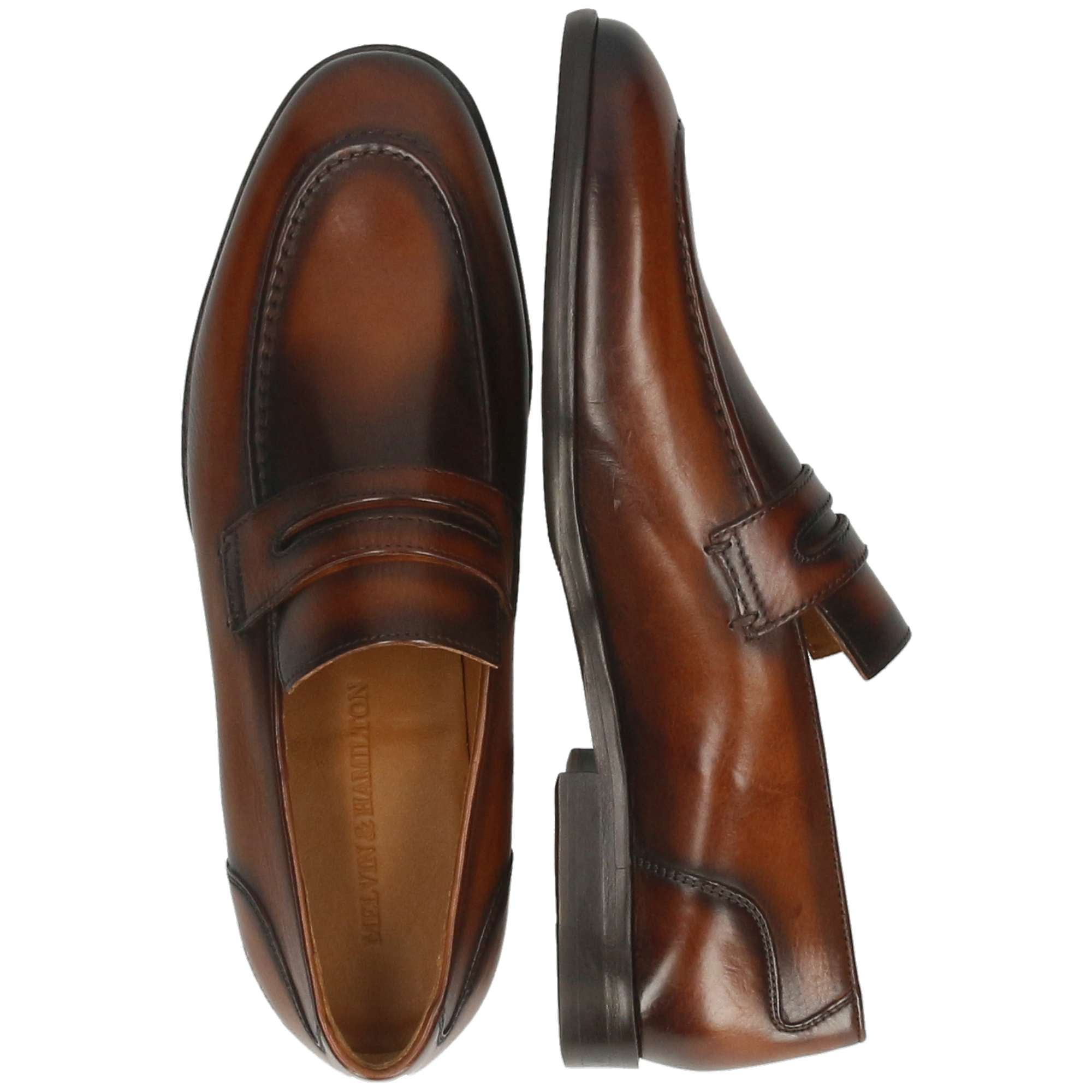 SANTO 4 - Mocassins en cuir | Marron