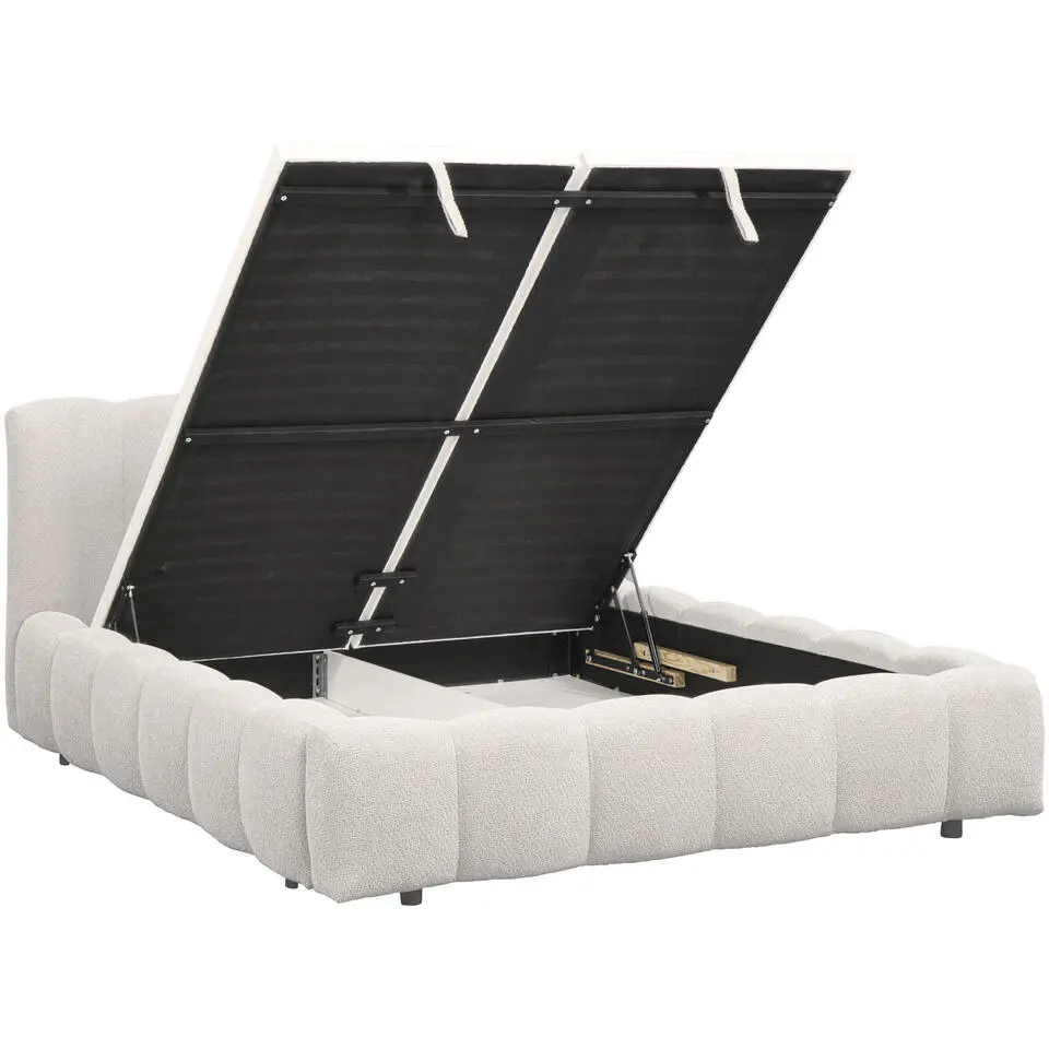 Bed Maudy met opbergruimte - ecru - 140x200 cm