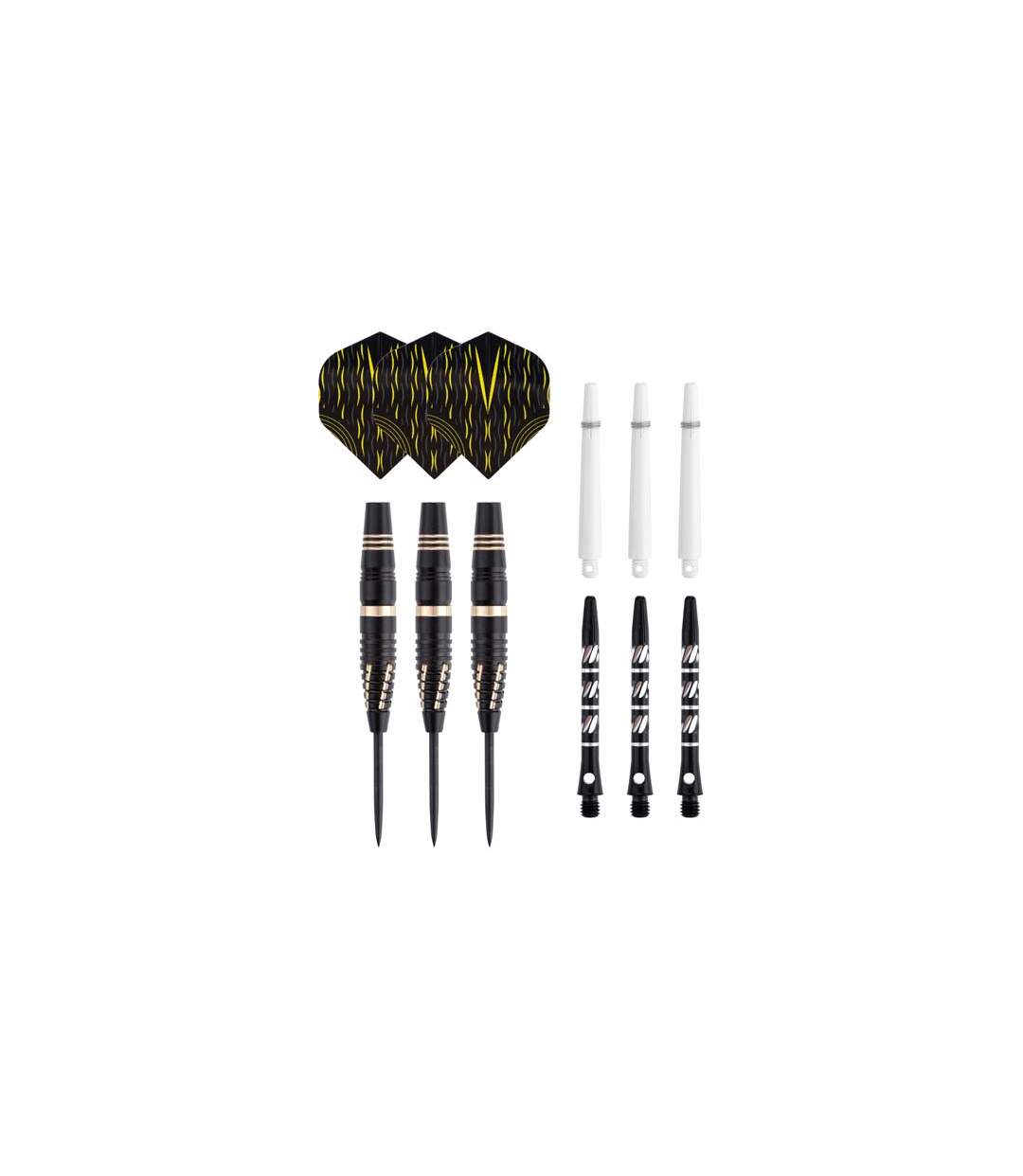 Jeu de 3 fléchettes professionnelles à pointe en acier 24 gr Fire