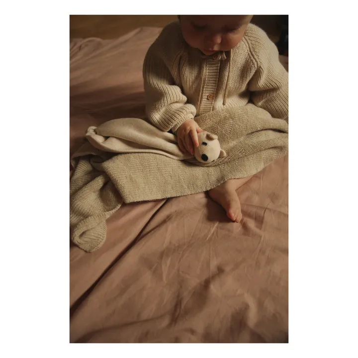 Hvid Doudou Teddy Tokki Laine Mérinos | Crème