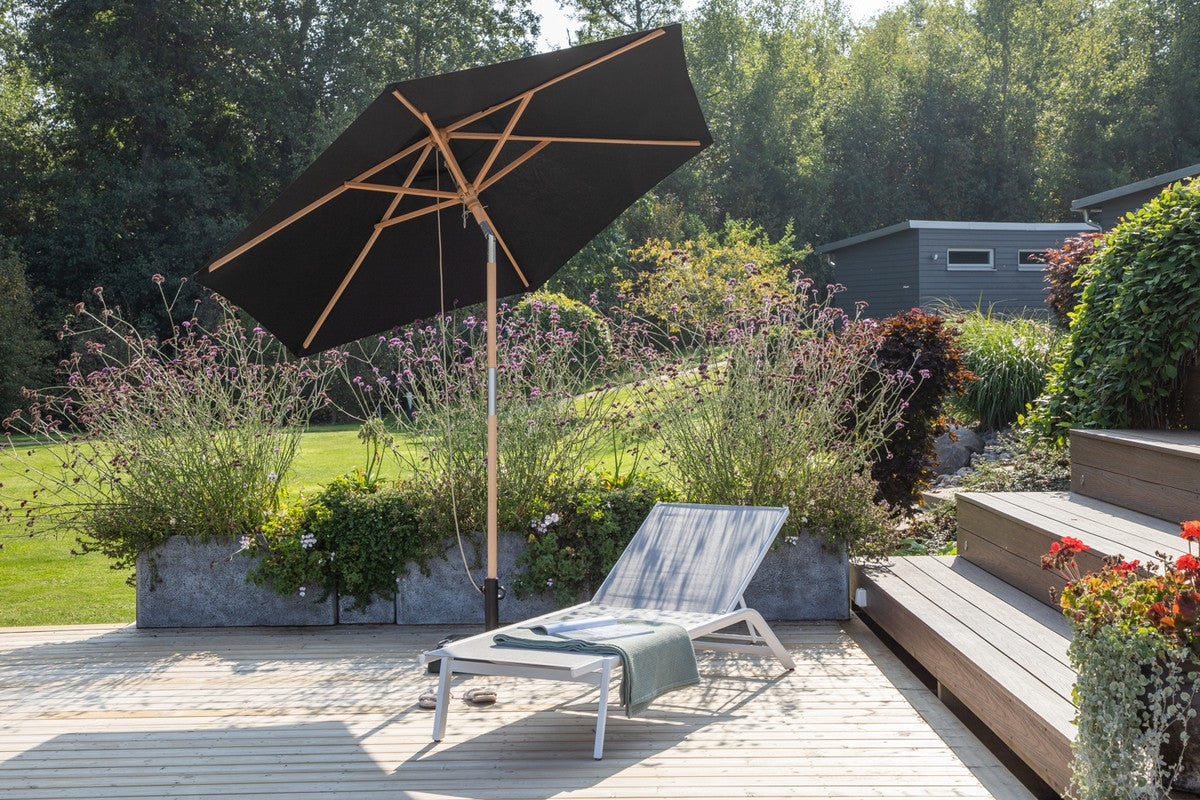 Rebellenclub Santi Parasol - Ã¸250cm - Zwart