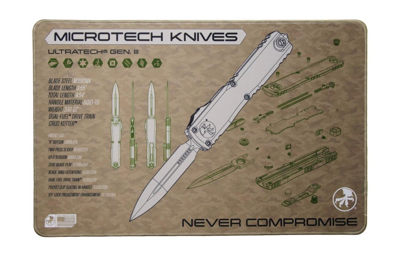 Microtech Ultratech ZBP Tan MAT-UTZBP, presentatiemat