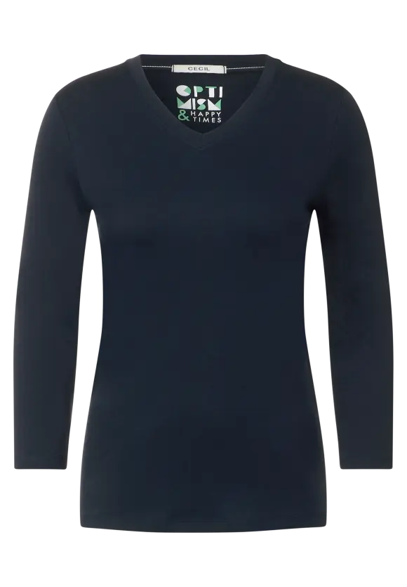 Basic Langarmshirt - universal blue