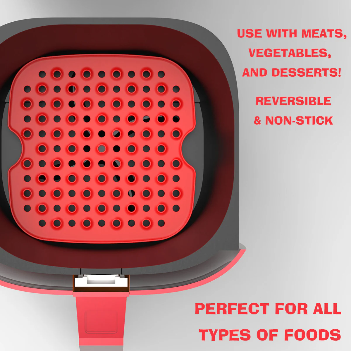 Air Fryer Food silikon Rød 19 cm