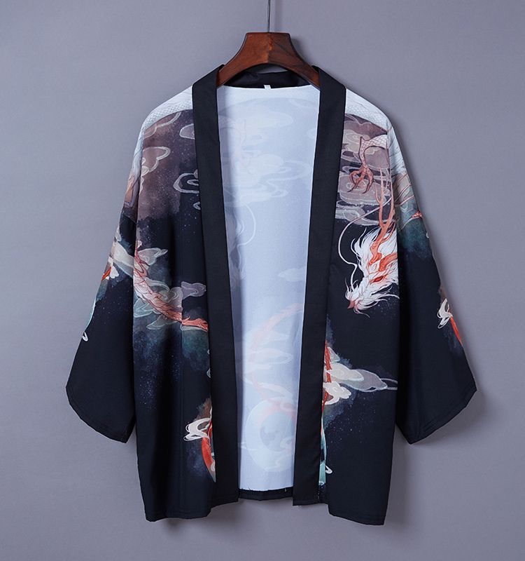 Acrius - Kimono-jasje met 3/4-mouwen en print