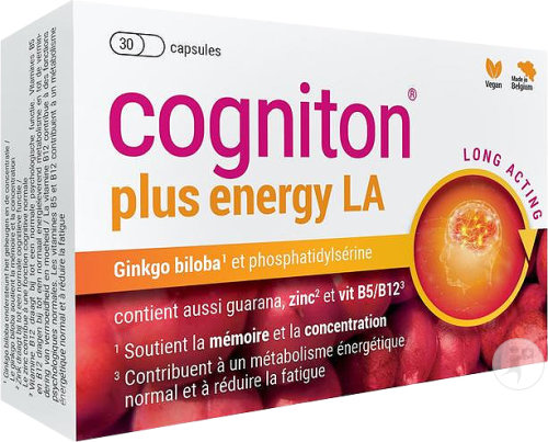 Will-Pharma Cogniton Plus Energy LA Complément Alimentaire Concentration Et Énergie 30 Capsules