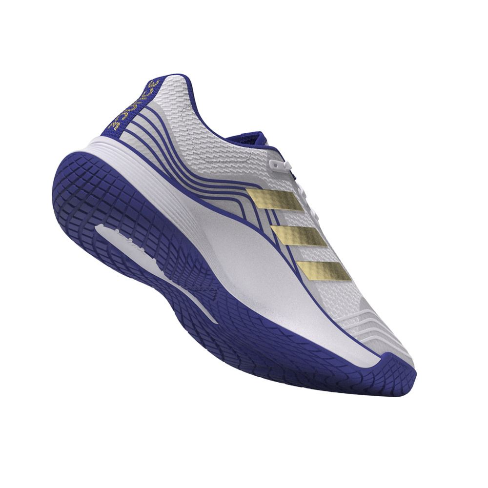 Adidas Performance NOVAFLIGHT PRIMEGREEN - Chaussures volleyball Homme white/gold/lucid blue