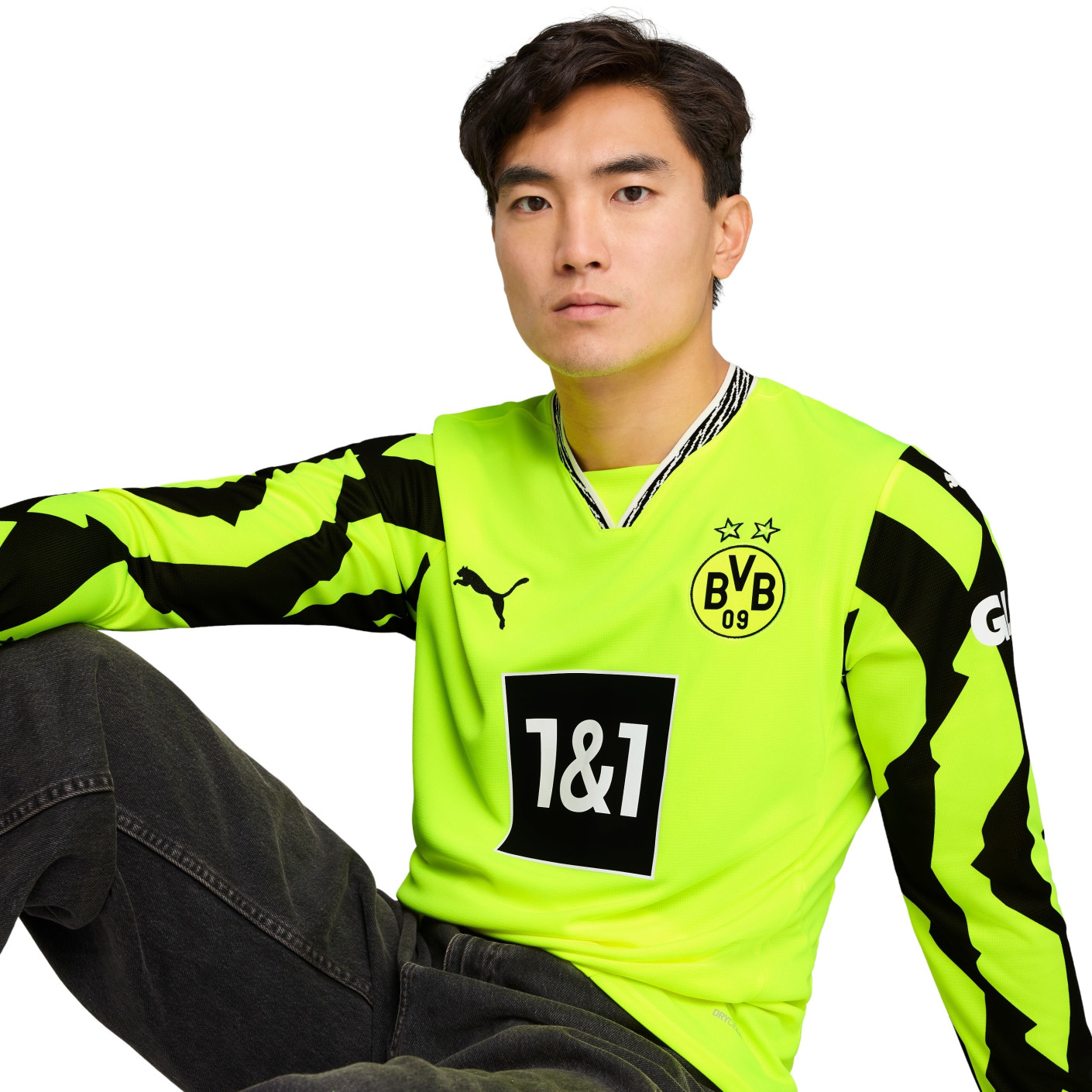 PUMA Borussia Dortmund Anniversary Shirt 2024-2025 Lange Mouwen Geel Zwart