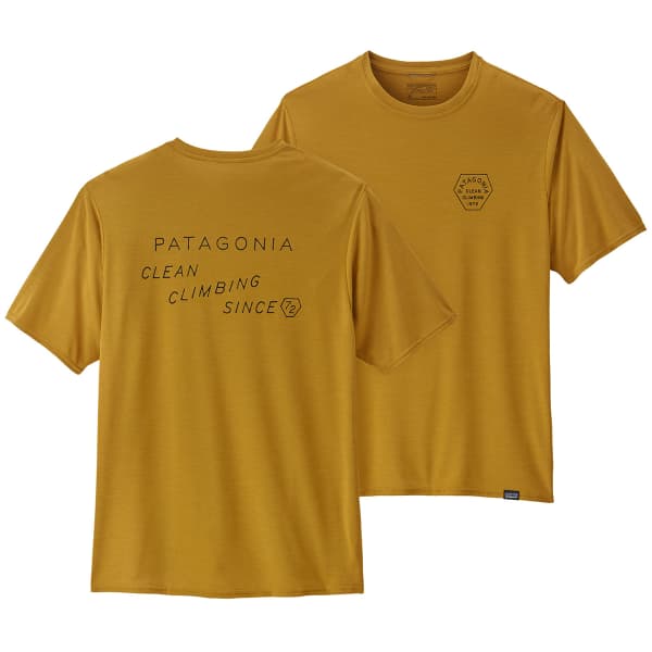 T-shirt randonnée PATAGONIA M'S CAP COOL DAILY GRAPHIC SHIRT CLEAN CLIMB TYPE CABIN GOLD X-DYE