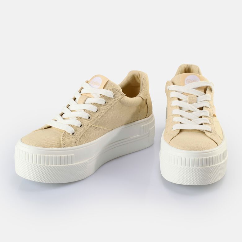 Paired Baskets basses véganes, beige