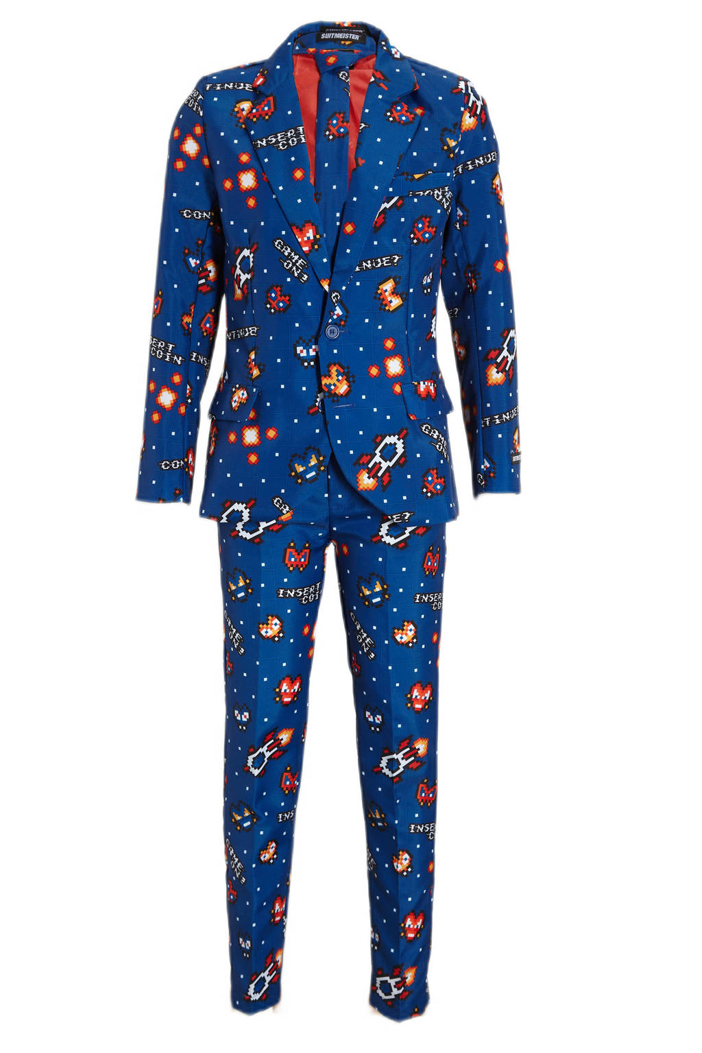 Suitmeister kostuum Retro Gamer blauw
