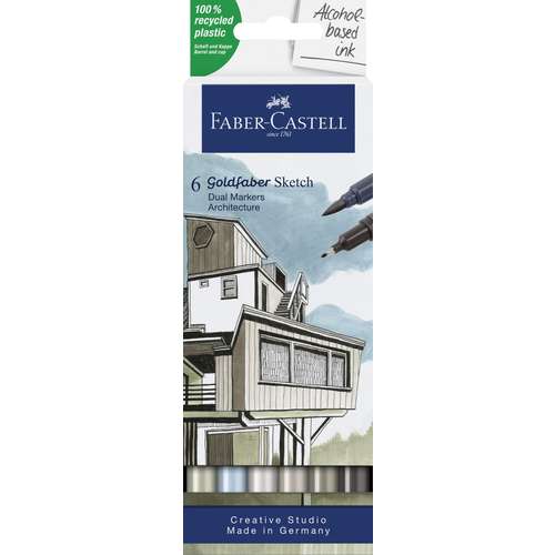 FABER-CASTELL Goldfaber Sketch Marker, 6er-Sets
