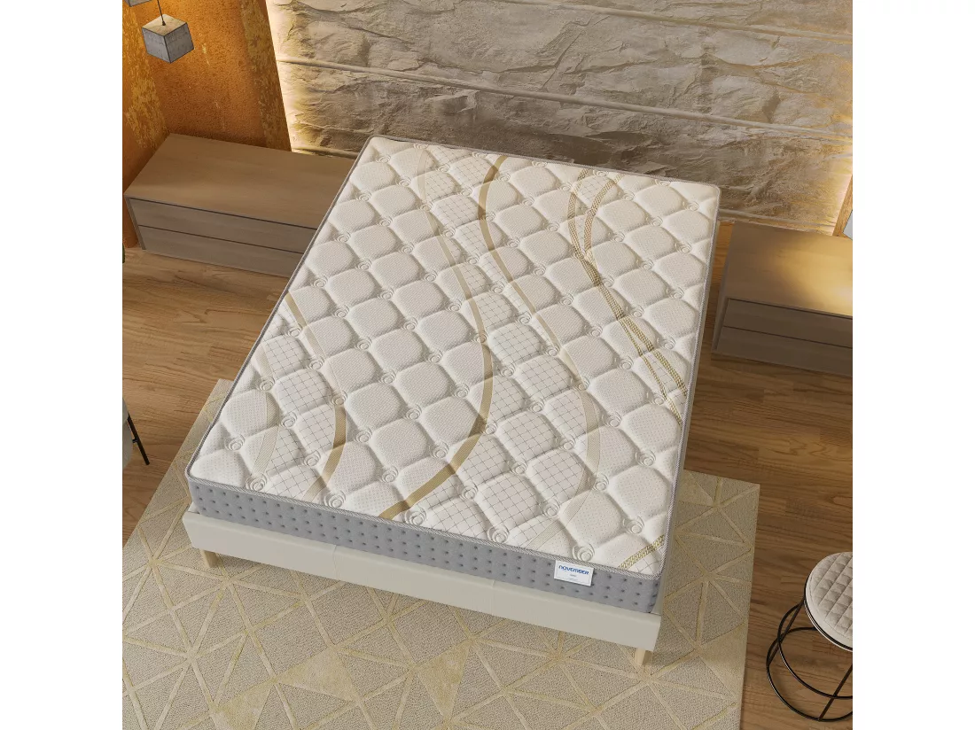 Matelas 140x200cm - Ressorts ensachés + Mousse HR - Épaisseur 25cm