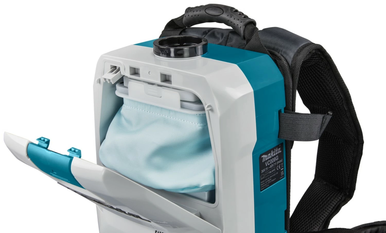 Makita VC008GZ 40V Max Li-Ion accu rugstofzuiger body - 180mbar