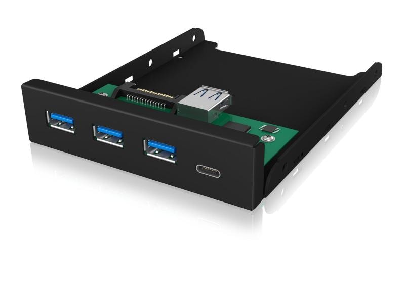 ICY BOX Front Panel IB-HUB1418-i3 USB 3.0 Type-A/Type-C Hub 3.5