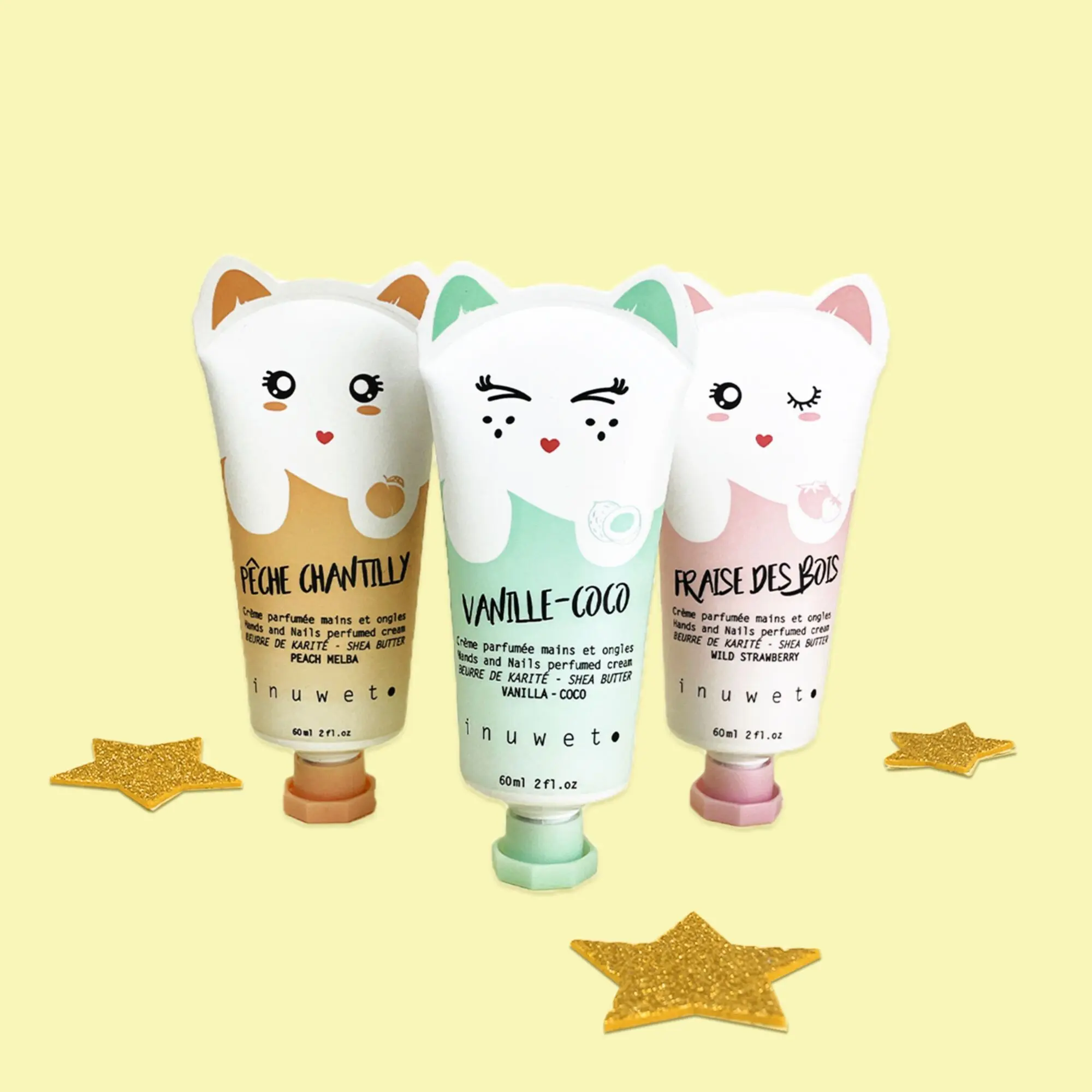 Inuwet - CREME MAINS CHAT FRAISE DES BOIS Crème Mains et Ongles Hydratante - Fraise des Bois- Mains